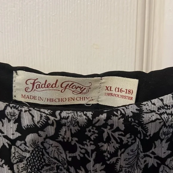 Faded Glory Womens top Size XL 16/18 - Picture 3 of 4